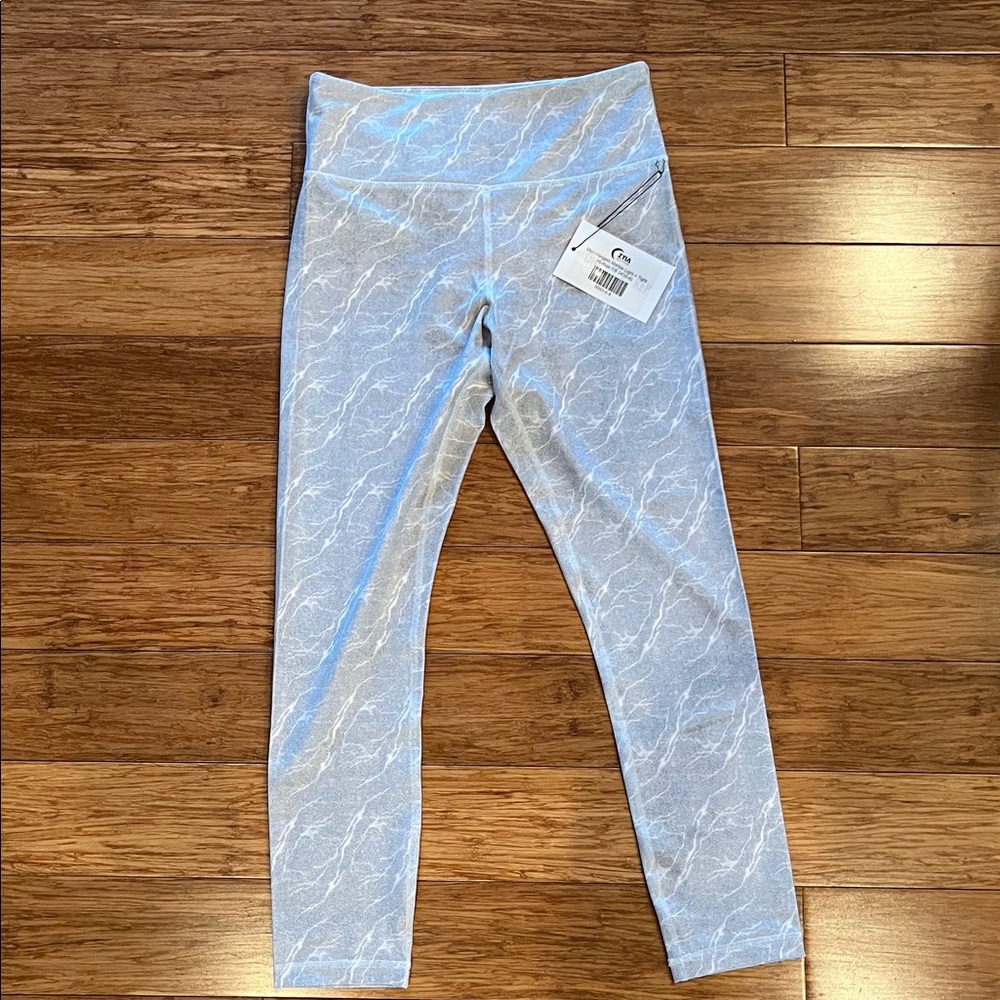 NWT Zyia Active Leggings Womens 6-8 Hi-Rise Michelangelo Marble Light Tight New